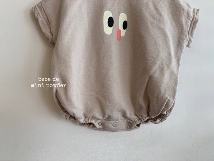 Baby rompertje van katoen met korte mouwen, baby jongens en meisjes, grappige cartoon print babykleding 0-24m: 7593 abrikozen / 24m