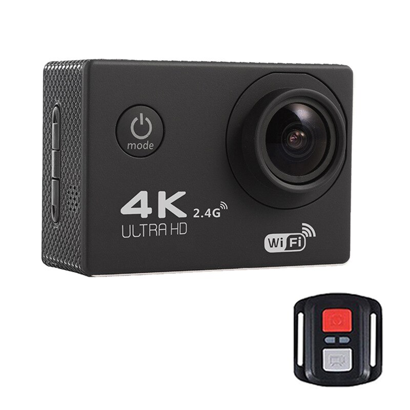 Mini caméra vidéo étanche à la , écran tactile Full HD 4K, objectif grand angle 500 millions de px, télécommande: Black