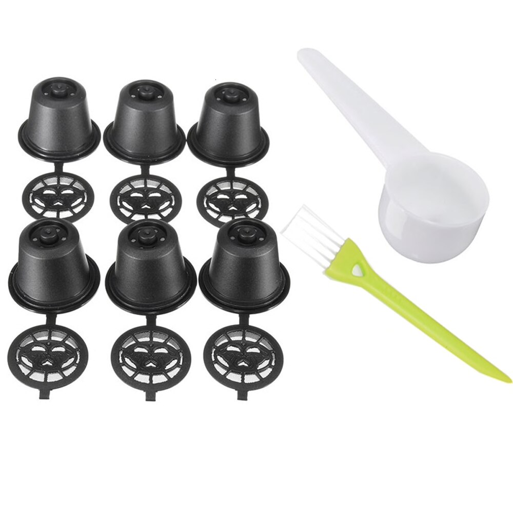 6x CAPSULAS NESPRESSO RELLENABLES RECARGABLES REUTILIZABLES CAFETERAS NESPRESSO