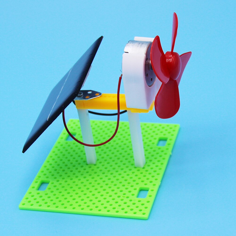 Mini experimento de ciencia DIY molino de viento giratorio de energía Solar hecho a mano rompecabezas montado juguetes creativos física recursos de enseñanza