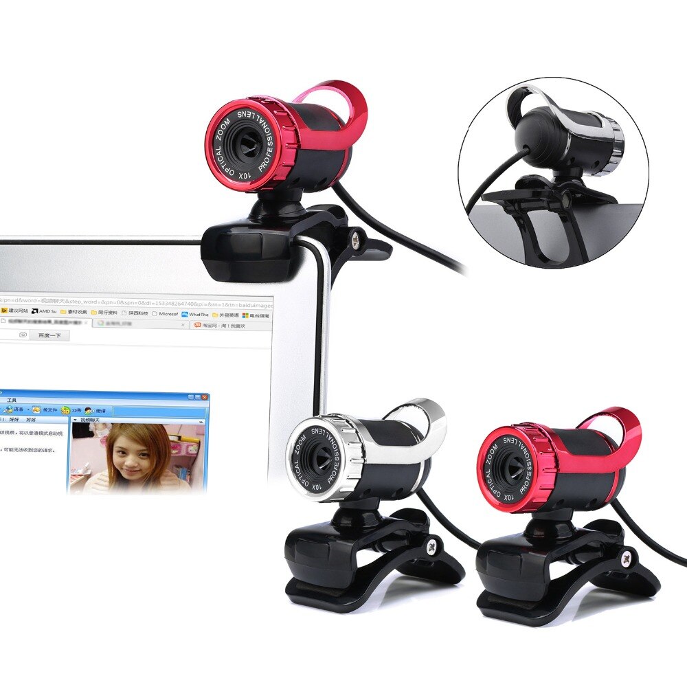 USB 2.0 Webcam 12.0 Megapixels Digitale Video HD Web Camera met Ingebouwde Geluidsabsorptie Microfoon voor Computer PC Laptop