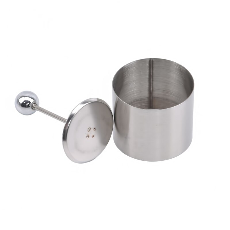Molde redondo para platos fríos con tablero de empuje, herramientas creativas para platos de Hotel de cocina, plato para ensalada, molde que da forma de arroz frito de acero inoxidable