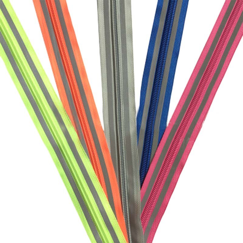 3 #20 Yards Reflecterende Rits Plastic Nylon Voor Naaien Zip Broek Kledingstuk Naaien Handwerk Diy Accessoires