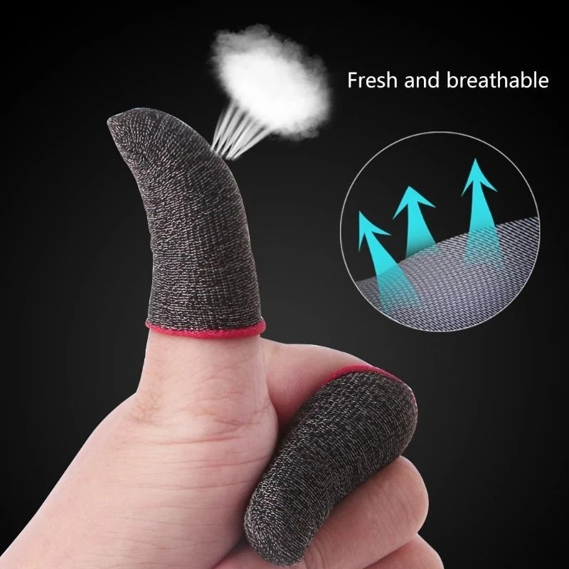 10 stücke Handy, Mobiltelefon Spielen Finger Ärmel Anti-Schweiß Finger Ärmel Für PUBG praktisch-Spiel Silber Faser Touchscreen Gamer Daumen schutz