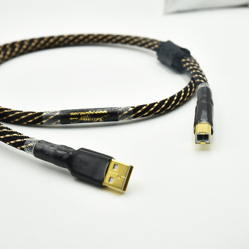 Hifi Usb Kabel Type A Naar Type B Male Naar Male Usb 2.0 Hifi Datalijnen Audio Cabl voor Decoder Geluidskaart Dac Printer: 2m
