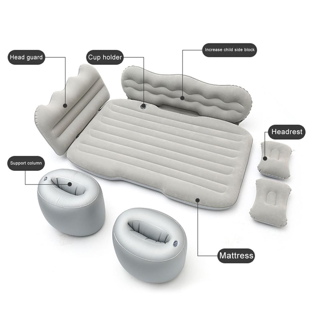 Colchón de aire para coche, cama de viaje, cómodo, seguro y duradero, hecho de Material de PVC y flocado, colchón de aire de doble uso