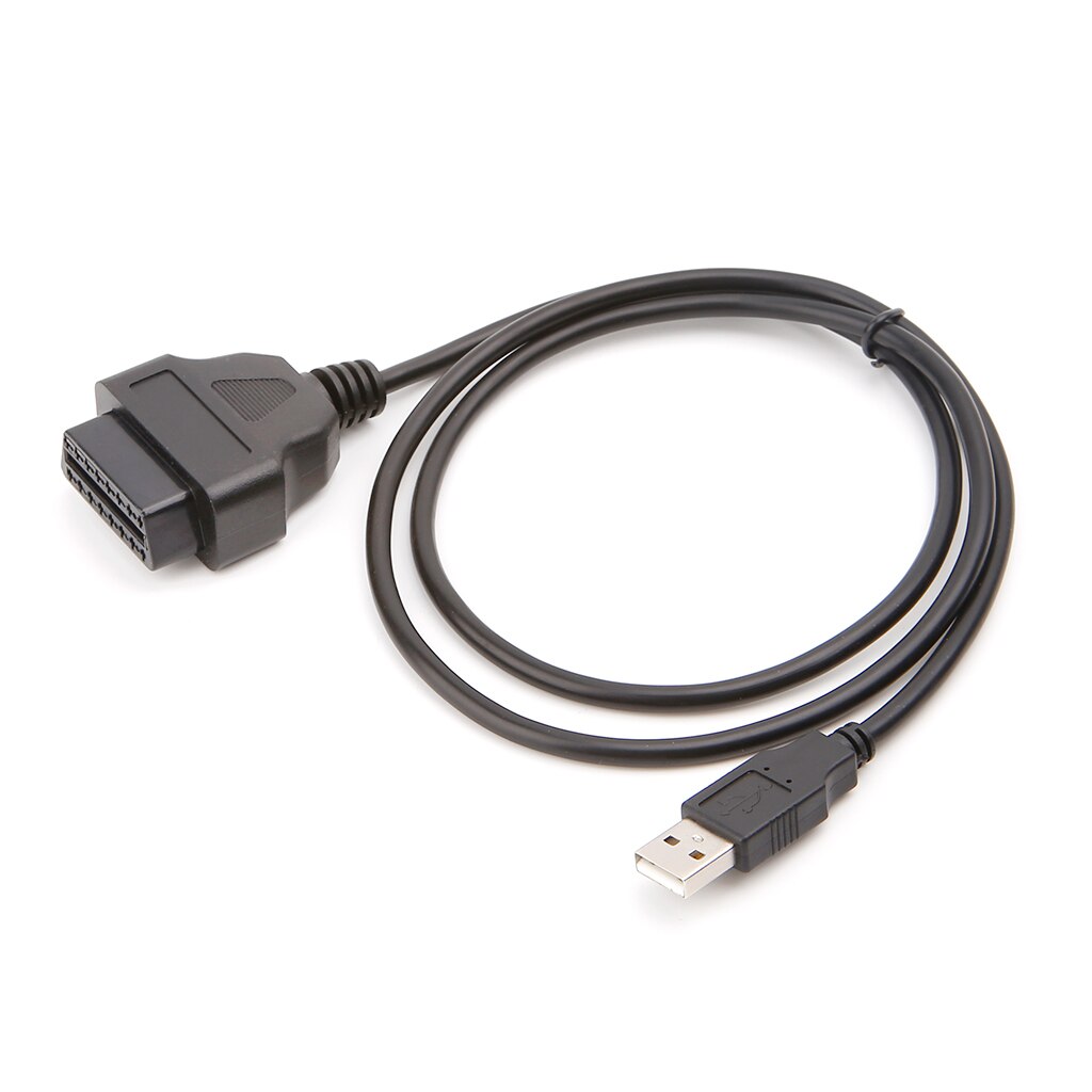 16 -stifts obd 2 to usb -port laddare adapter kabelanslutningsdiagnostikverktyg