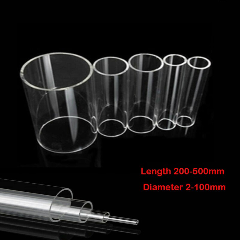 Lengte 200-500Mm Diameter 2-100Mm Transparant Acryl Pijp Plastic Hard Pipe Clear Acryl Organisch Glas buis Bonding Aquarium