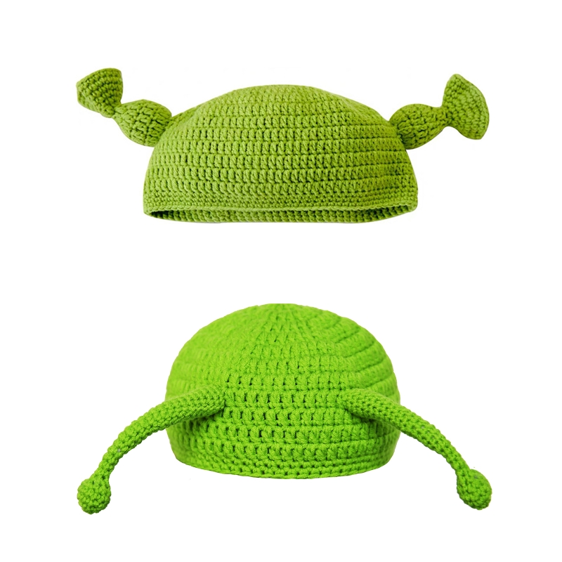 Mooie Alien Antenne Baby Hoed Gebreide Warme Effen Kleur Hoeden Decoratie