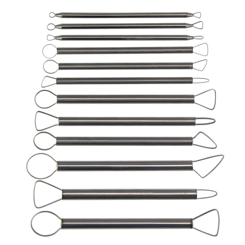 Espátula para arcilla, cerámica, acero inoxidable, cerámica, arcilla, escultura hecha a mano, herramienta de dibujo de losa