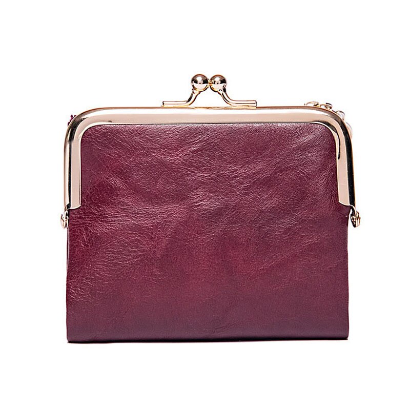 Vintage Frauen Brieftasche Multifunktions Faltbare Kurze Kupplung Tasche Multi-karte Slots Kreditkarte Halter Casual Weibliche Bifold Geldbörse: Purpurrot