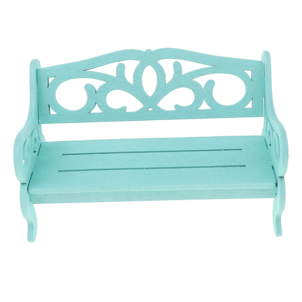 1/6 Fata bambola Giardino Intagliato Panchina Mobili per Blythe Verde
