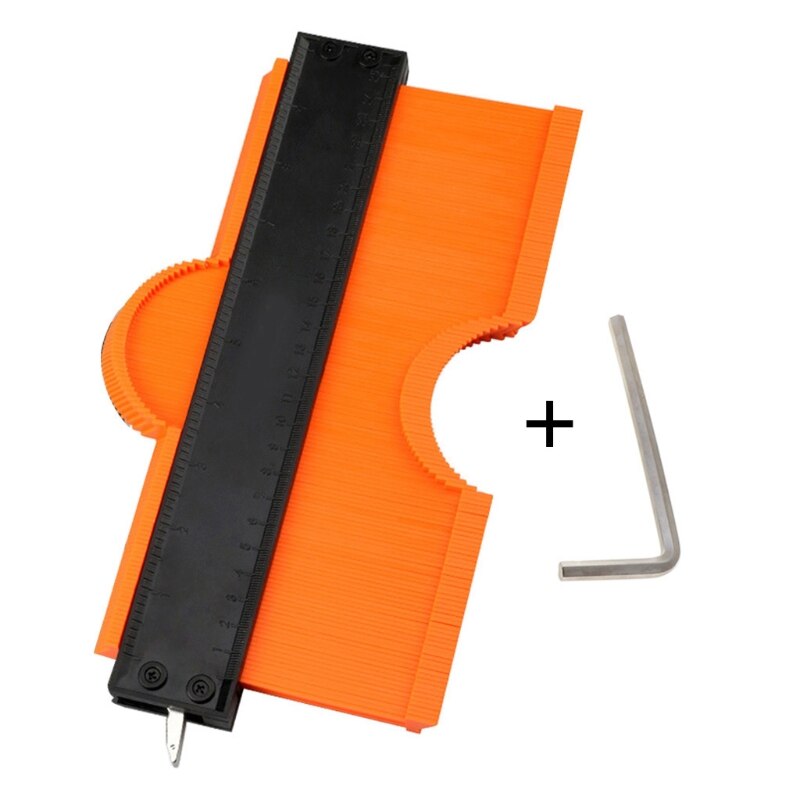 Lock Wider Contour Gauge Profile Tool Alloy Edge Shaping Wood Measure Ruler N0HB