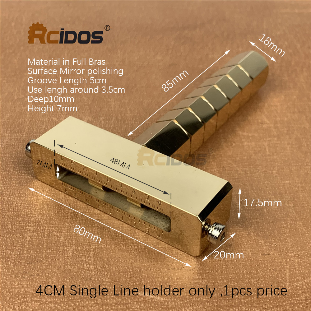 Rcidos Messing Letters Houder, Hand Hamer Stempel Flexibele Letters Armatuur, Fit Te Movego Letters: 4cm Brass 1Line