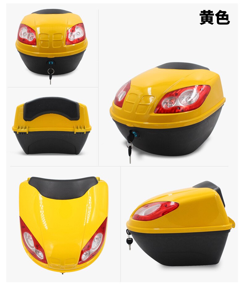 1PC Motorcycle Tailbox Top Lock Luggage Rack Dual Headlight Trunk Battery Car Trolley Storage Box Soft Back Quick Release System: XDB-818 C 1PC