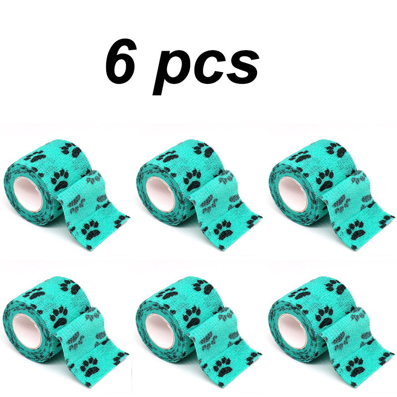 6 pcs Pet Puppys Anti Dirt Tool for Going Out Leggings Self Adhesive Bandages for Walking Dogs Feet Wrapping Protective Bandages