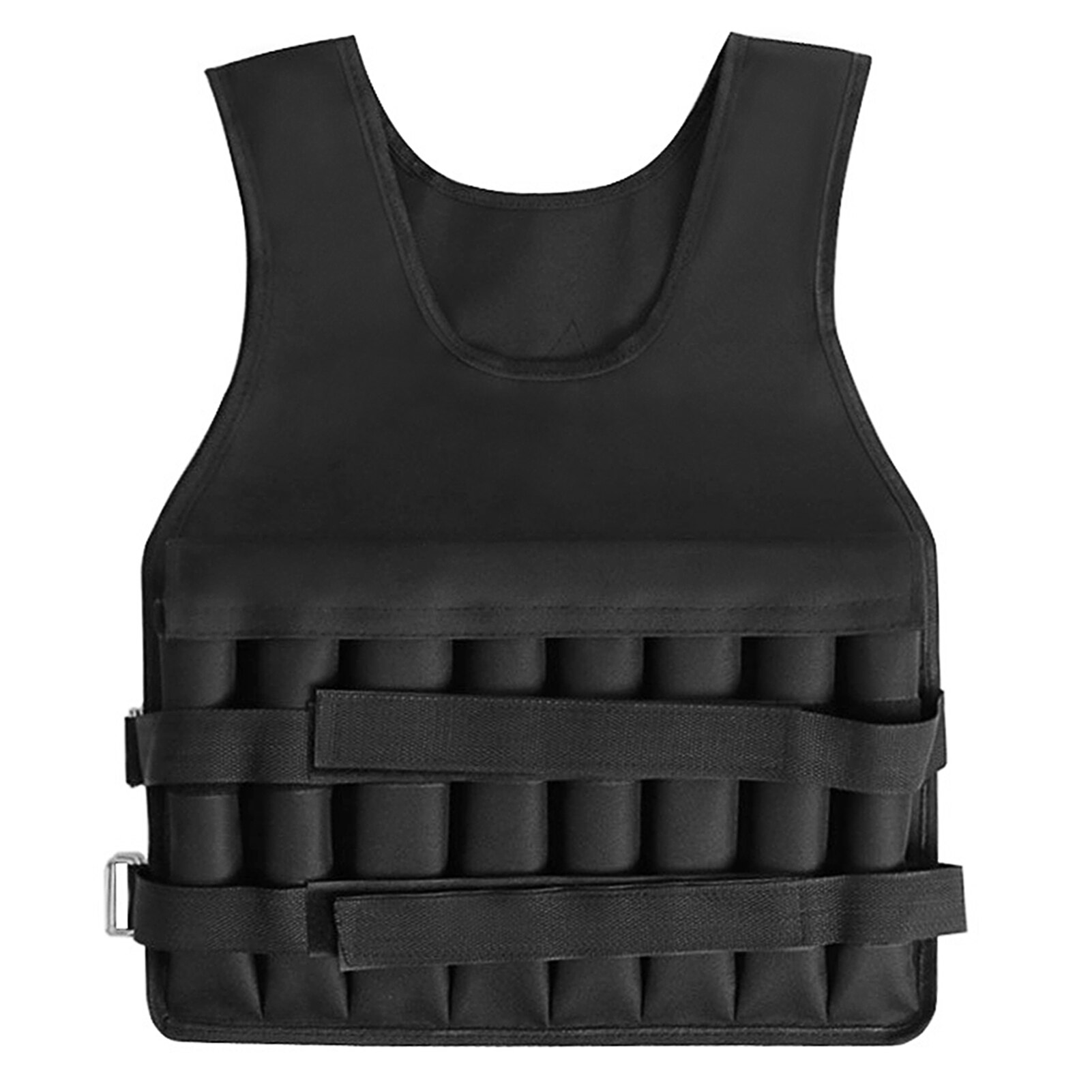 Chaleco de peso de 20kg para entrenamiento, chaqueta de Fitness para gimnasio, entrenamiento, boxeo, chaqueta ajustable, ropa de arena: Negro