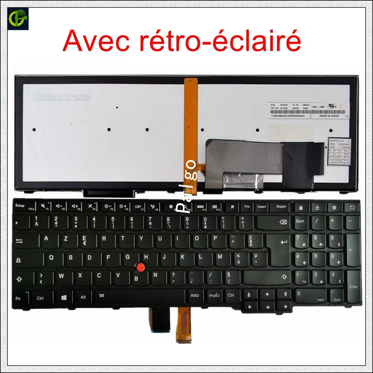 French Backlit Azerty Keyboard for Lenovo IBM thinkpad W550 P50S 20FK 20FL T560 L560 4Y2652 04Y2682 04Y2688 04Y2719 FR: With Backlit