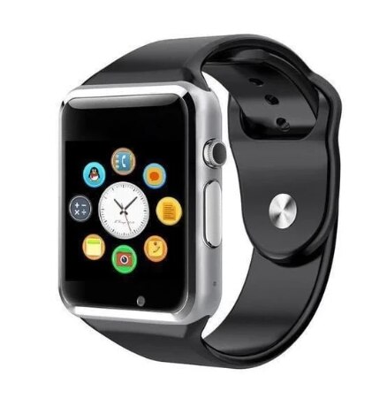 Smart ur bluetooth håndled sport skridttæller med sim kamera vandtæt til android ios intelligent kropssensor: Sølv