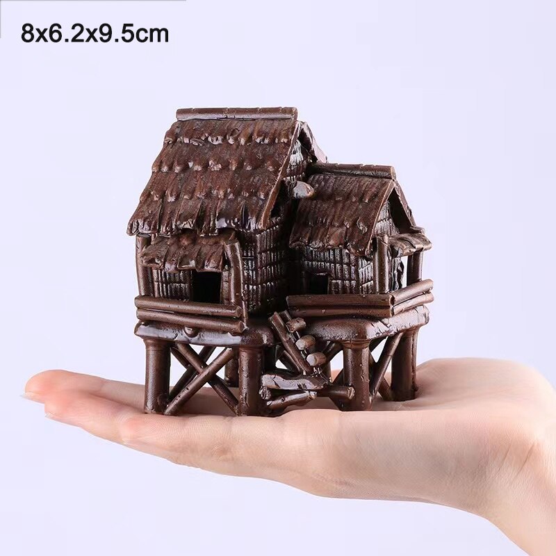 Aquarium Mini Keramik Panzer Haus Bungalow Ornamente Aquarium Fisch Panzer Decoornations Bonsai Landschaftsbau Dekor: G