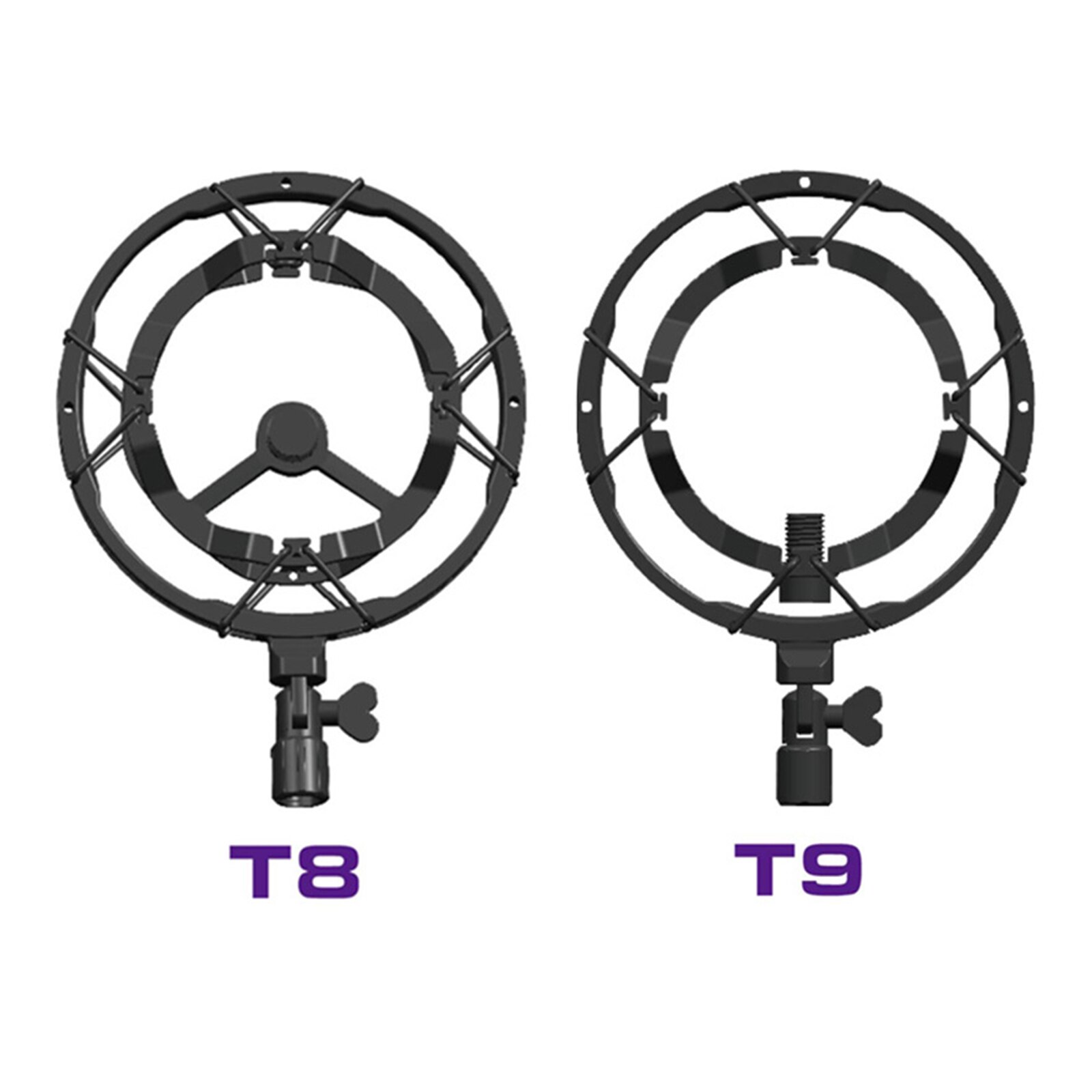 Studio trasmissione registrazione Mic Shock Mount staffa per microfono leggera con manopola di bloccaggio per Yeti blu