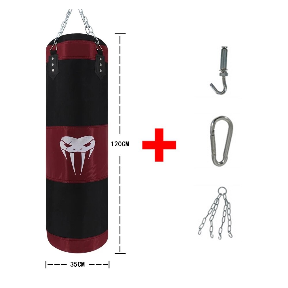 Hanging Punching Bag Boxing Sand Bag Muay Boxer Training Hanging Kick Fitness Muscle Training MMA Boxing Sandbag Without Filler