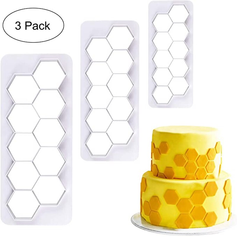 Emporte-pièce hexagonal multi-formes géométriques, pour Fondant à gâteau, emporte-pièce en argile polymère, projets artisanaux