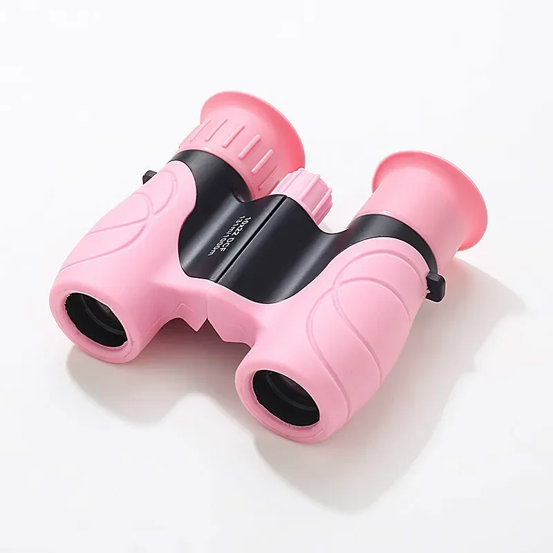 Télescope binoculaire pour enfants, optique pliante, observation des oiseaux, apprentissage, 10x22: Rose