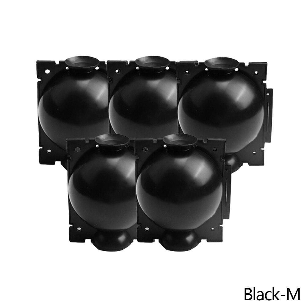 Dispositivo de estratificación de aire de 5 piezas, caja de enraizamiento de plantas de alta presión, injerto, Bola de crecimiento de cría, crecimiento de árboles jóvenes de jardín: Black-M