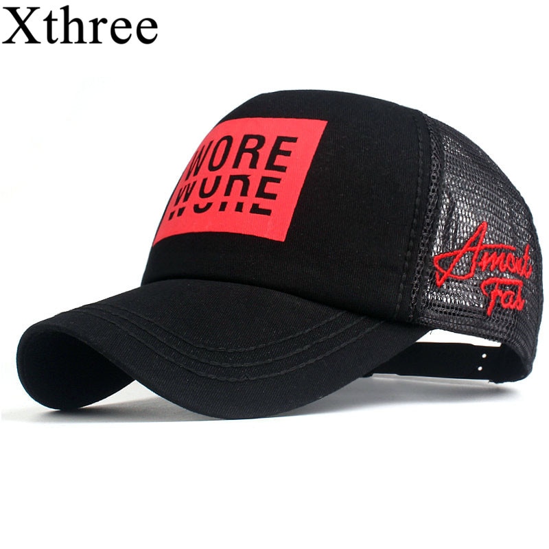 Xthree Men&#39;s Baseball Cap Print Summer Mesh Cap Hats For Men Women Snapback Gorras Hombre Hats Casual Hip Hop Caps Dad Hat