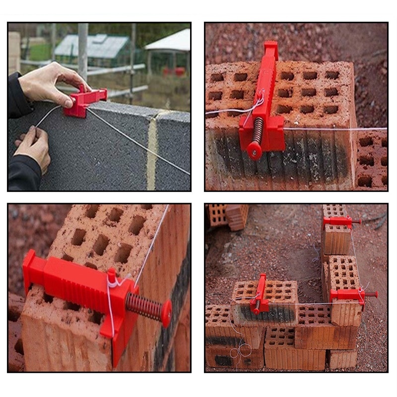 2PCS Brick Liner Runner Wire Drawer Bricklaying Tool Fixer Bricky Wall Building Tool Engineering Accessories TXTB1