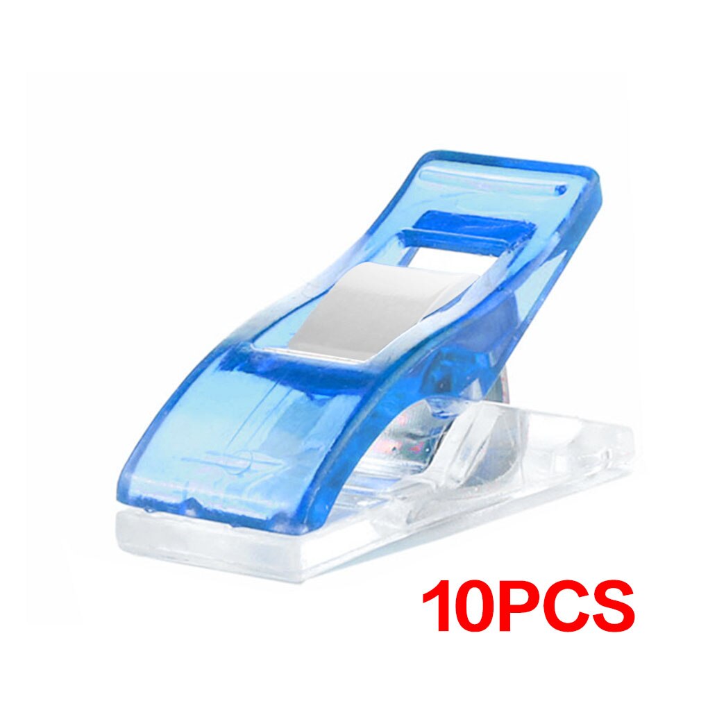 Positioning Patchwork Sewing Clip Plastic Binding Sewing Clamp DIY Crafts Patchwork Tool: 10pcs Blue