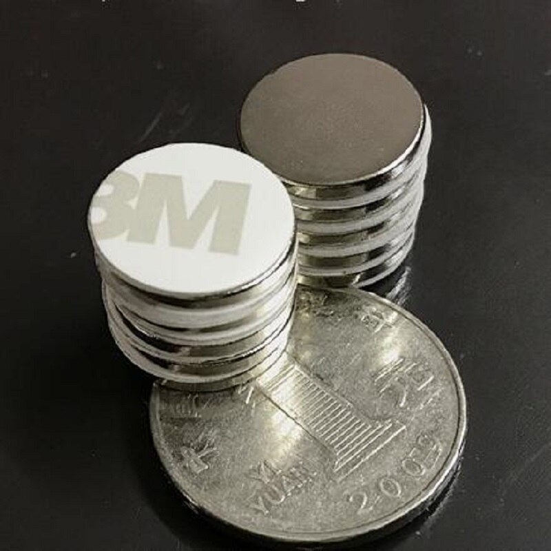 Neodymmagnet med 3m lim liten blokk super sterk fast magnetisk teip bar mini kjøleskap magnet