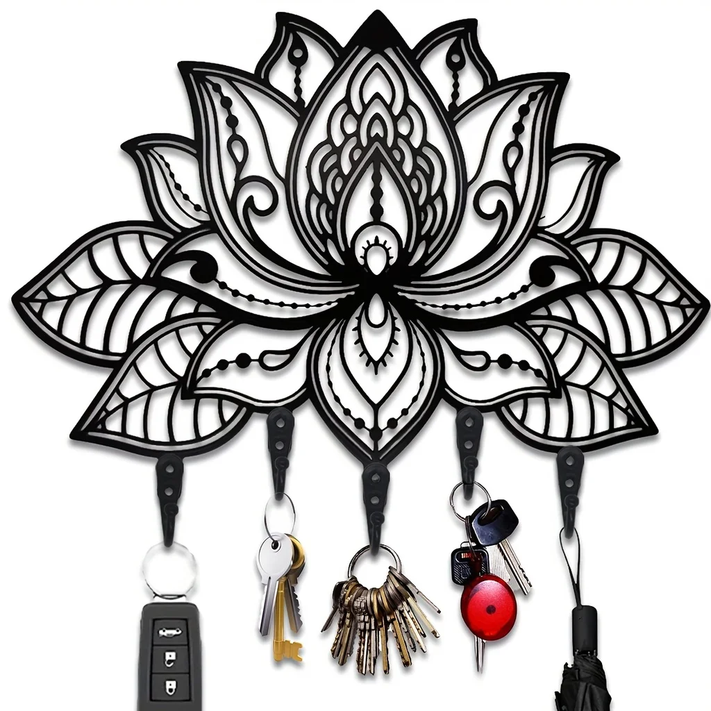 HelloYoung-perchero de Metal montado en la pared, perchero decorativo moderno, gancho para estante de almacenamiento para colgar en la pared, decoración de pared del dormitorio del hogar: Default Title