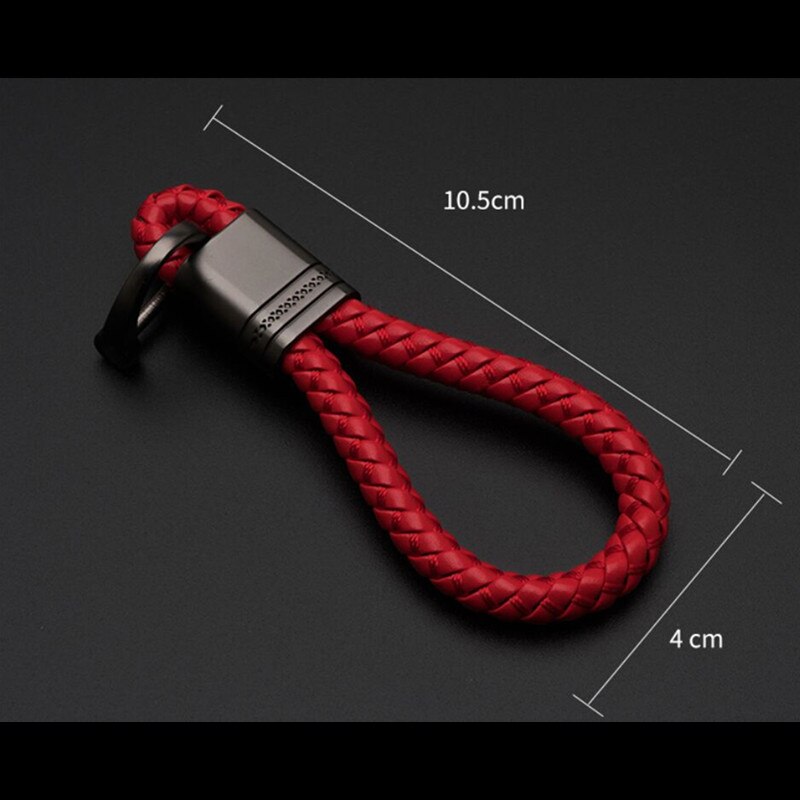 1X Hand Woven Leather Car Keychain Key ring For Land Rover LR2 LR3 Freelander Discovery Evoque Range Rover Sport Accessory