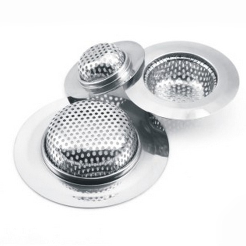 1pcs Kitchen Drains Stainless Steel Kitchen Sink Strainer Stopper Waste Plug Sink Filter Bathroom Basin Sink Drain