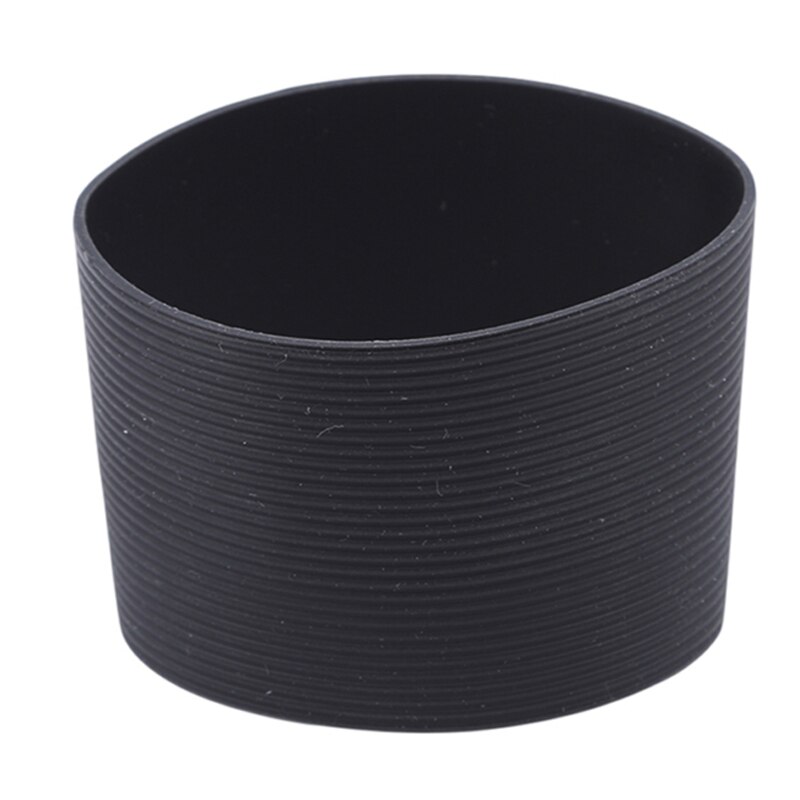 Enveloppe de tasse à café en Silicone, manchons de tasse en céramique, Recyclable, résistant à la chaleur, manchons de tasse d'eau, couvercle de tasse Plumyl: Black