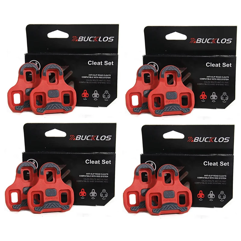 Tacos de bicicleta BUCKLOS para LOOK KEO, tacos de Pedal autoblocantes para bicicleta de carretera, tacos antideslizantes para zapatos de ciclismo, accesorios para bicicleta KEO: Verde