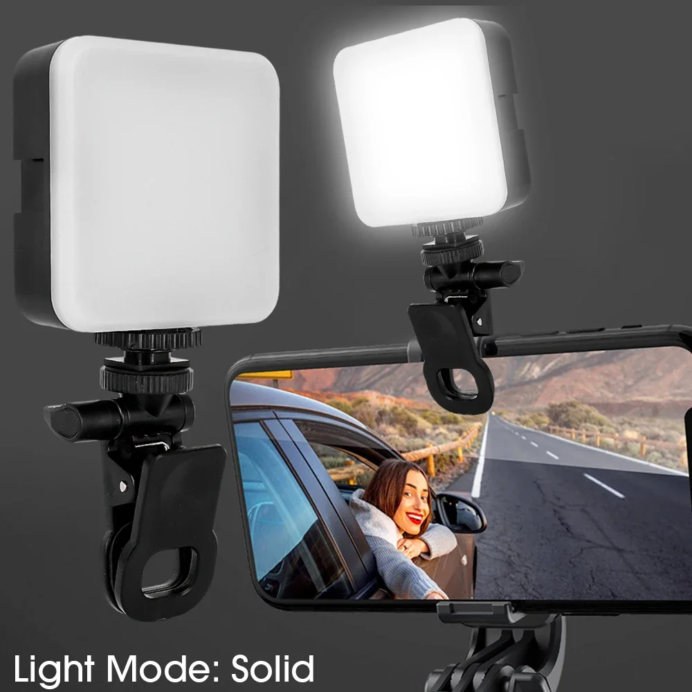 Mini LED Selfie Light Lamp met Clip Ring voor IPad Mobiele Telefoon Laptop Flash Invullichten Video Foto Ringlicht Fotografielamp