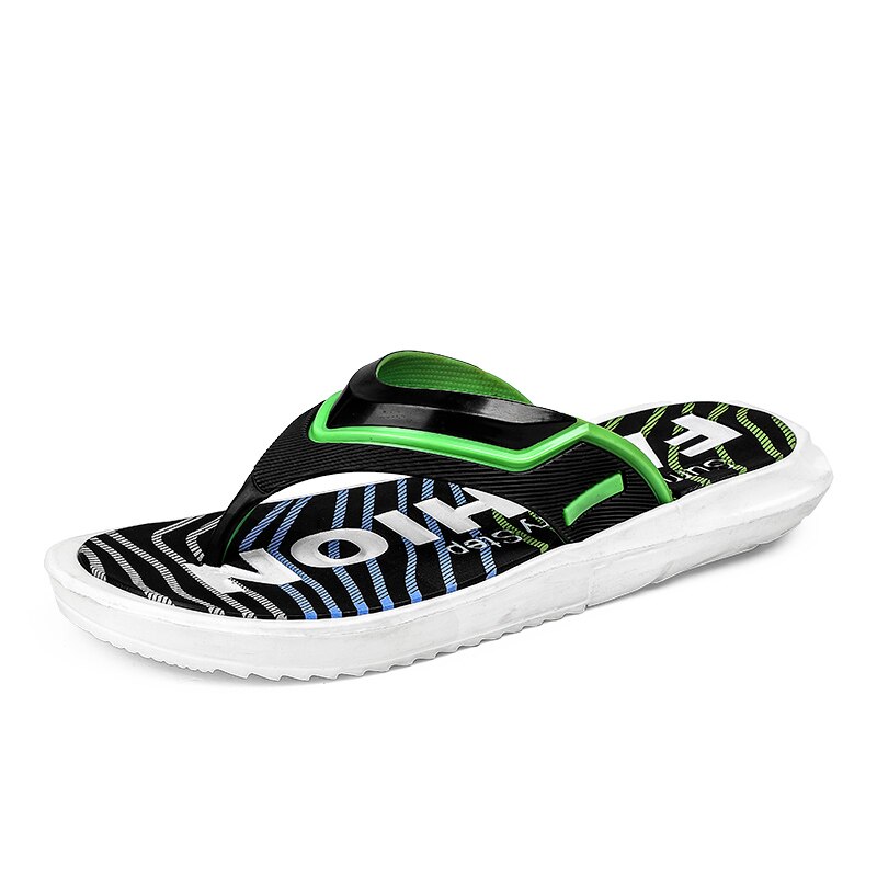 Herre tøfler flip flops sommer herre sommer stil eva myke sko utendørs strand sandaler herre tøfler massasje menn fottøy: Grønn / 10