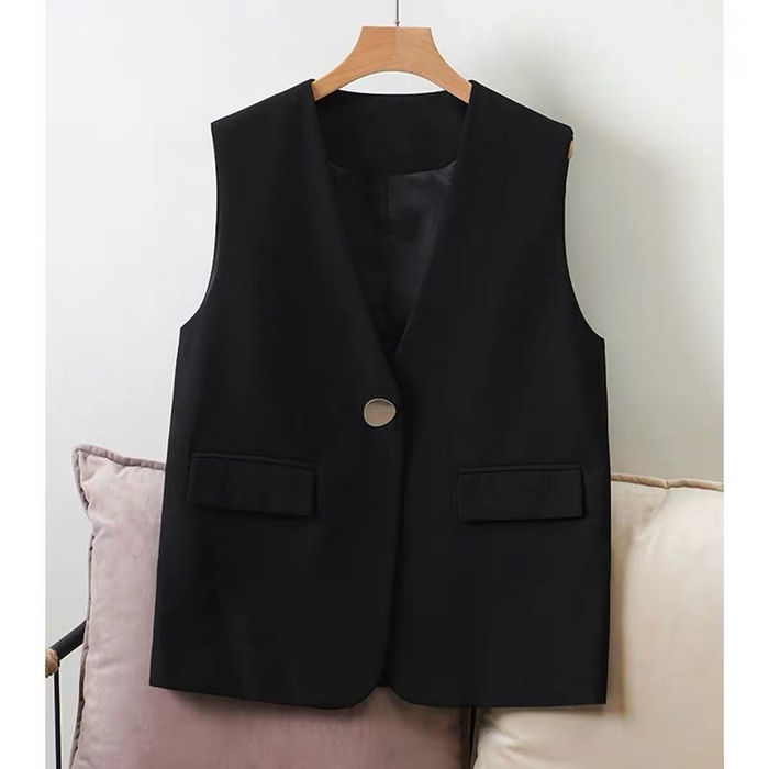 2002 forårs klassisk vest kvinder jakkesæt vest ærmeløse fritidsjakker overtøj kontor dame slim vest vest  a182
