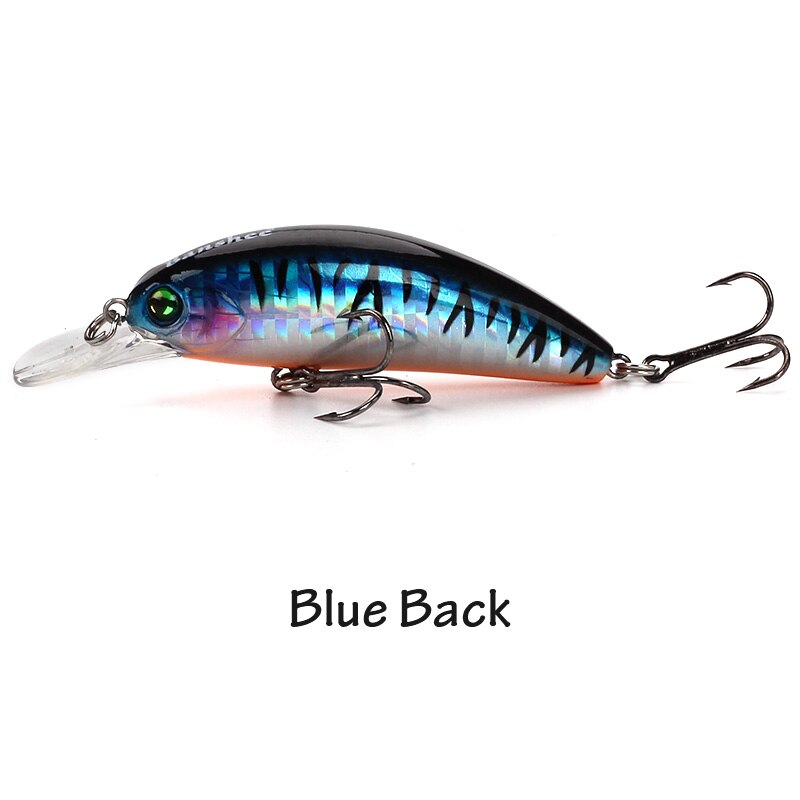 Banshee 65mm 9.3g GO-CM003 Trout Perch Fishing Lure Floating Wobbler Artificial Bait Shallow Diving Crank Minnow Crankbaits sea: Blue Back