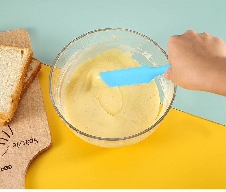 Colorful Good Silicone Scraper Long Scraper Butter Knife Scraper Cake Making Accessories Baking Scraper Tool Cake Scraper Tool
