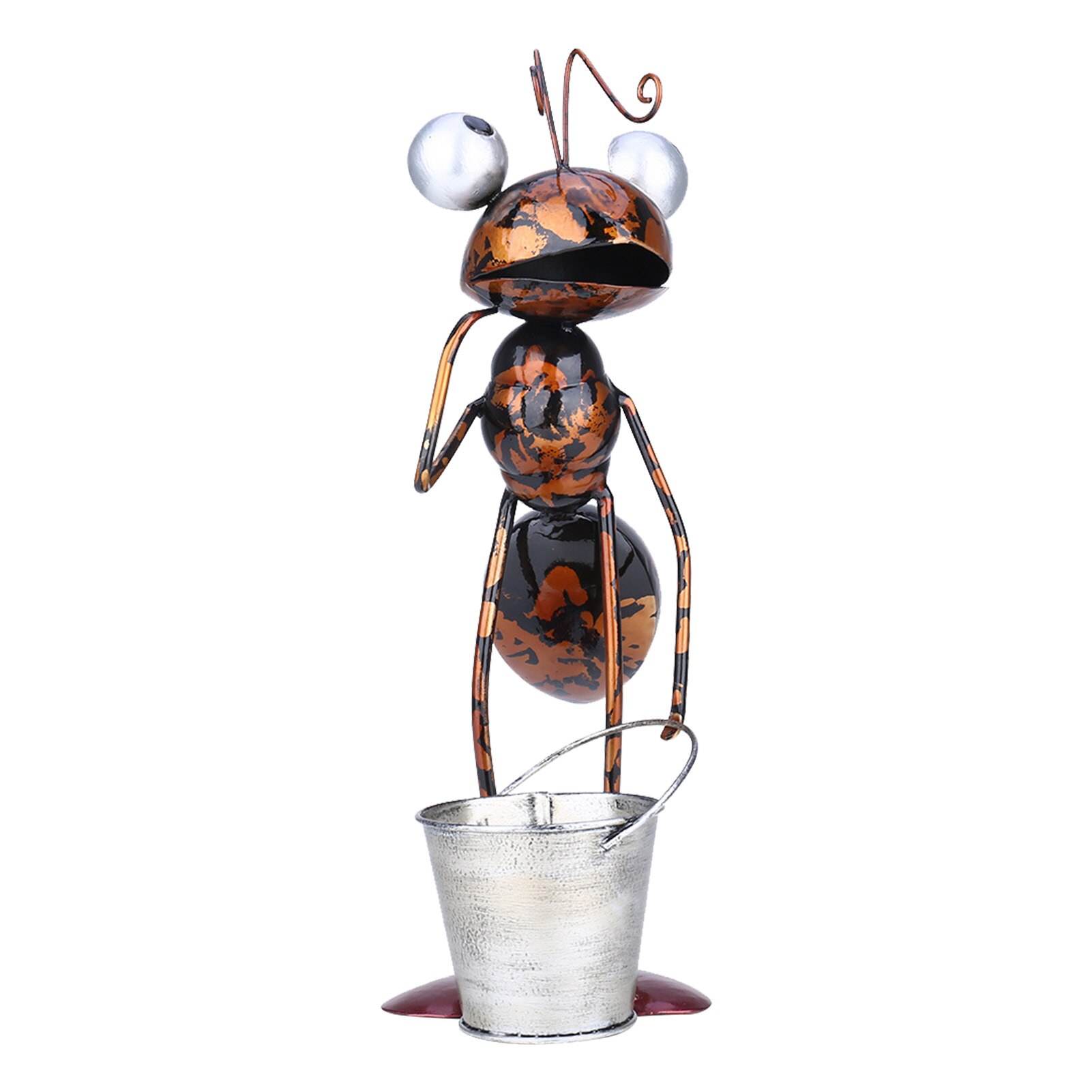 Garden Decoration Ant Sculpture Metal Ant Statue Patio Pismire Sculpture Terrace Lawn Yard Indoor Outdoor Statue Decoration: Holding  Bucket