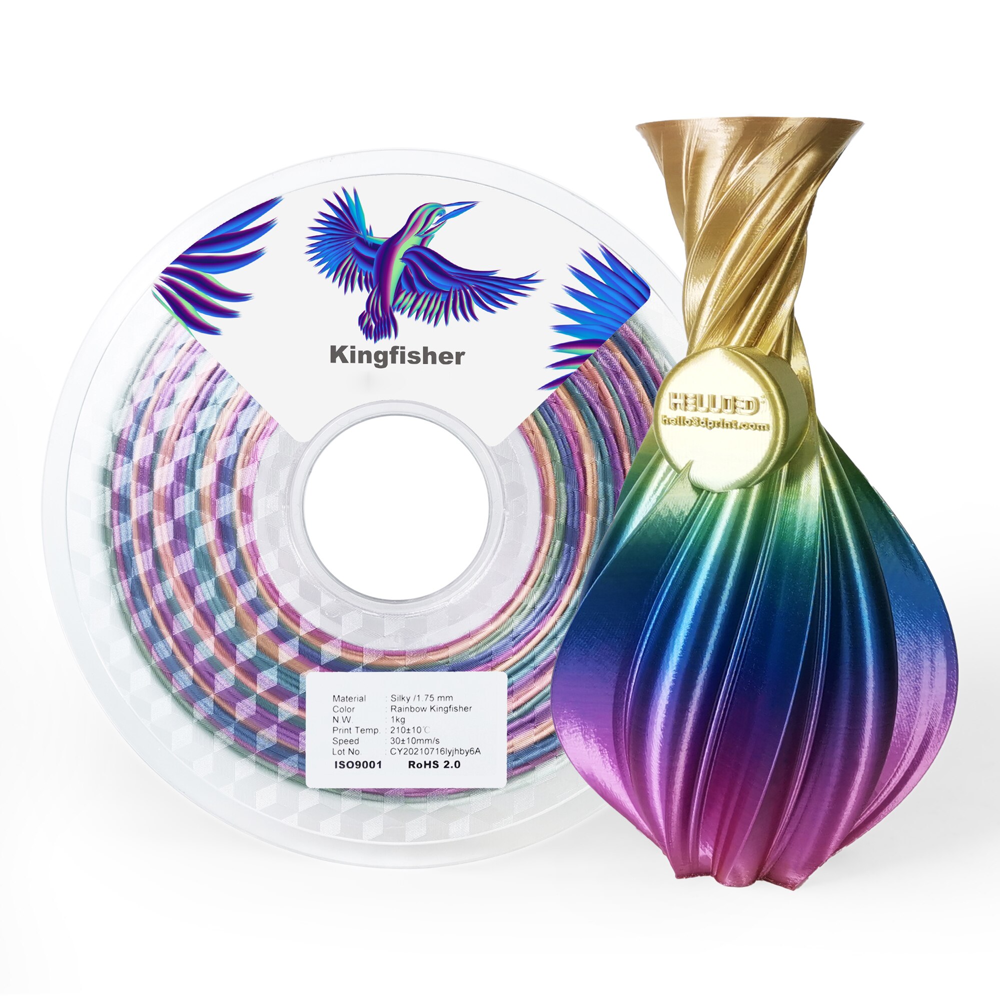 1.75mm PLA Rainbow 3D Printer Filament Sublimation Peacock Color 3D Printing Materials 1kg/500g/250g Plastic Polychrome Filament