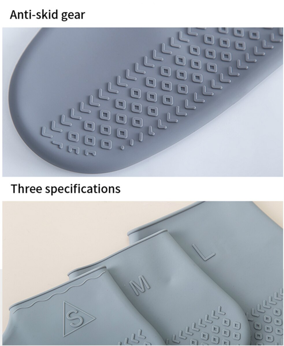 Silicone Kids Rainproof Rain Cover For Shoes Girl Men Waterproof Shoes Cover Unisex Non-slip Women Washable Boots Outdoor