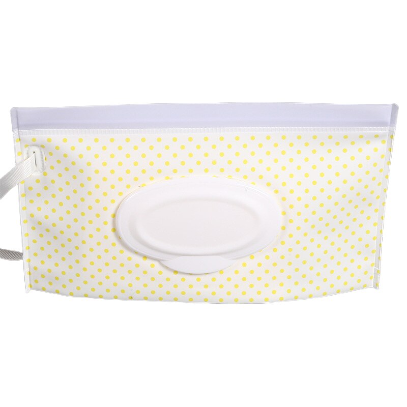 Boîte de lingettes pour bébé, sac de transport de lingettes de nettoyage, bouton-pression rabattable imprimé à la , boîte de rangement de lingettes humides réutilisables: 02