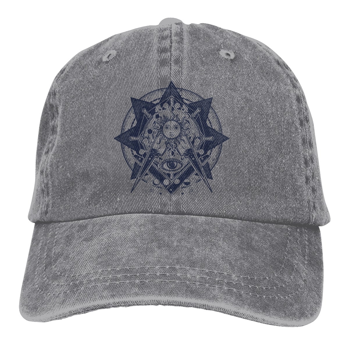 Men Women Baseball Cap All Seeing Eye Spirituality And Esoteric Cotton Snapback Dad Hat Summer Couple Hip Hop Caps: Gray