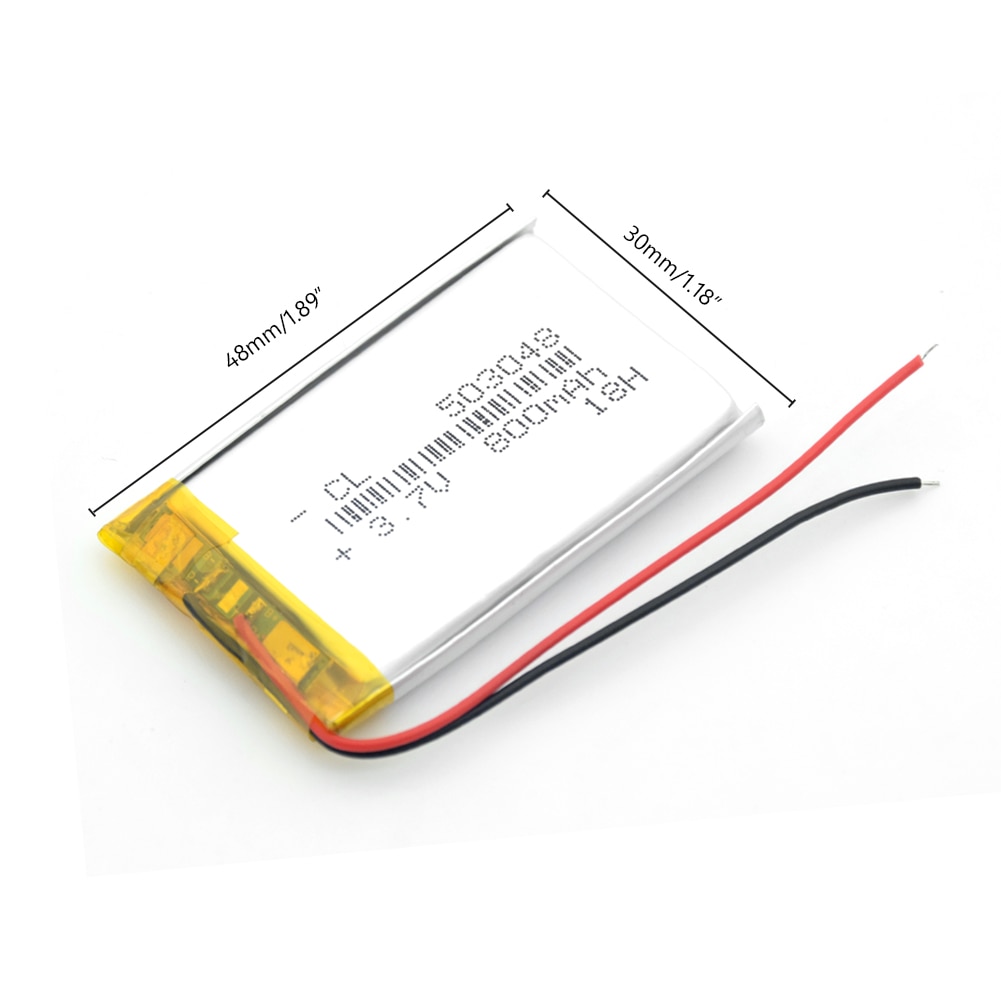 503048 Rechargeable battery 3.7V 053048 800MAH lithium polymer Battery For MP3 MP4 Bluetooth GPS wireless stereo headset tablet