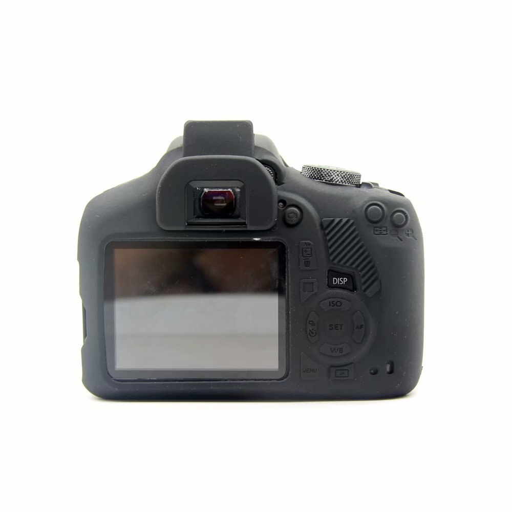 Funda protectora de silicona para cámara Canon EOS 1200D Rebel T5, carcasa protectora para cámara Digital: Black